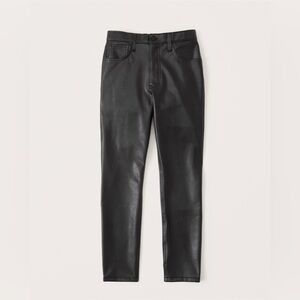 NWT Abercrombie & Fitch Ultra High Rise Super Skinny Ankle Pants - Vegan Leather